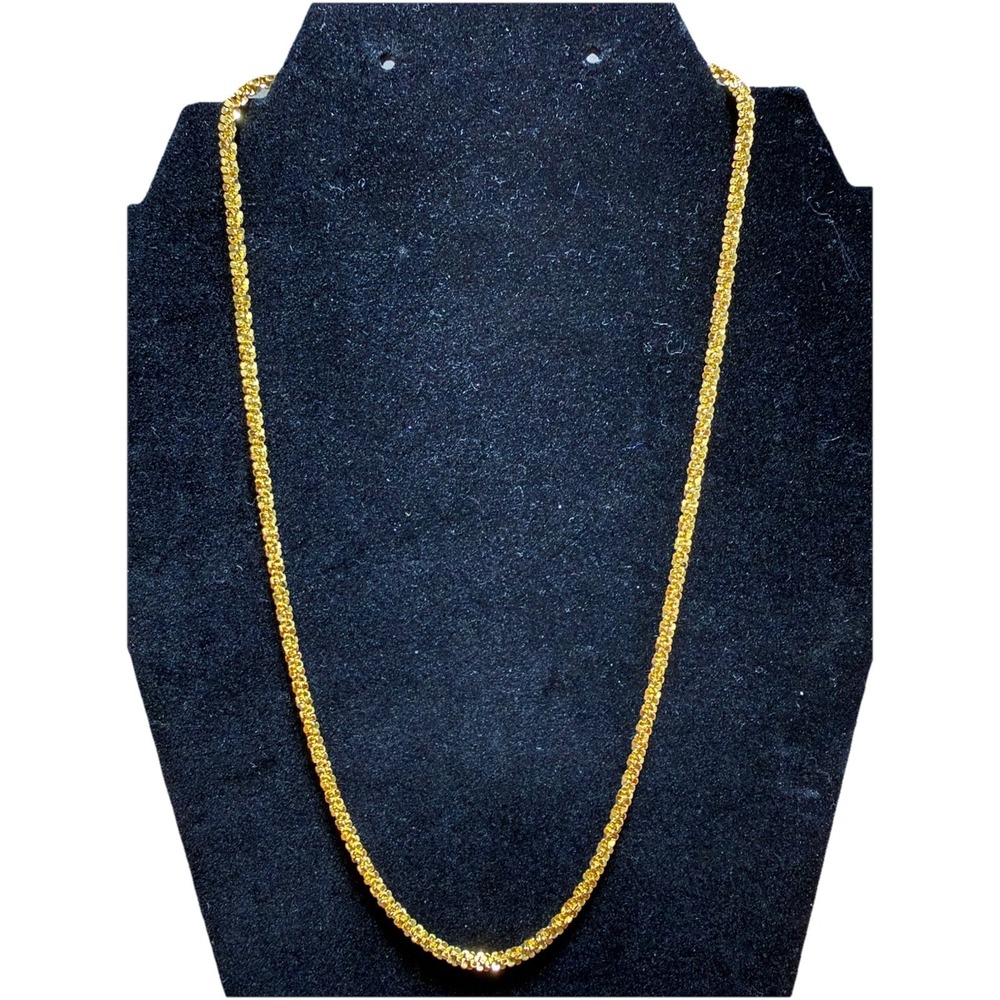 Vintage Approx 19" Veronese Gold Vermeil Sterling Silver 925 Confetti  Necklace